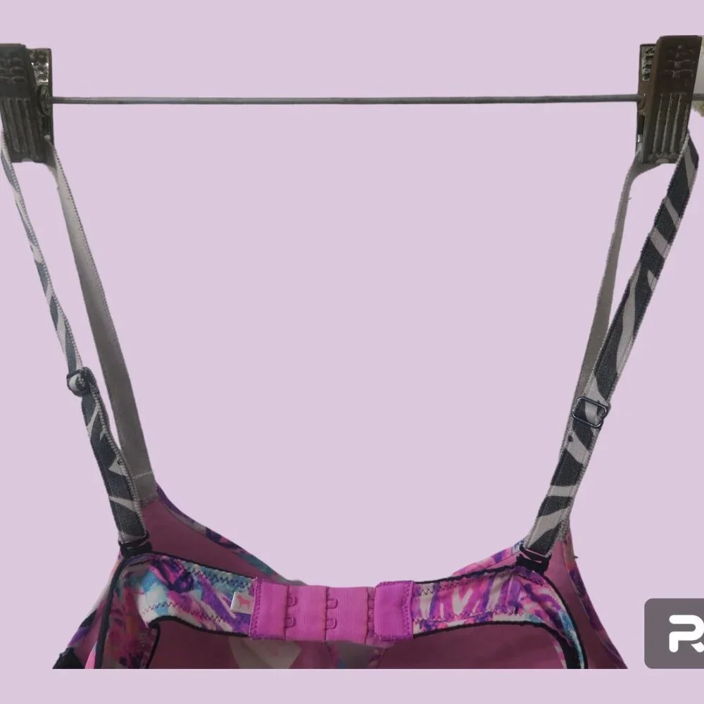PINK Victoria's Secret wear everywhere push-up bra in pink and multi-colored 32B